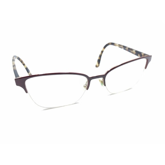 Prada VPR 61X 552-1O1 Brown Half Rim Eyeglasses Frames 54-17 145 Italy Designer - Picture 1 of 12